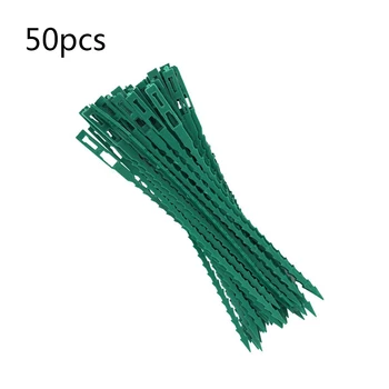 50Pcs Reguliuojamas Plastikinio Augalų Kabelinių Ryšių Daugkartinio naudojimo savistabdės Augalų Kabelinių Ryšių Sodo Medžio Laipiojimo Paramos 17x0.8cm