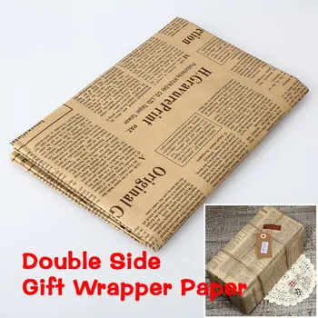 52x75cm Vyniojamasis Popierius Derliaus Laikraščio Dovana Wrap Artware Pakavimo Pakuotės Popieriaus Kalėdų Kraft Popieriaus Knygą Spalvos Priedai