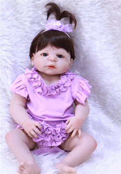 55cm bebe mergina atgimsta silikono vinilo lėlės nekilnojamojo atgimsta kūdikių vonios žaislas gyvas Rankų darbo princesė karšto pardavimo Kalėdų dovanos