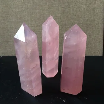 5kg 7-10cm didmeninės Gamtinių Uolienų Pink Rose Kvarco Kristalo Lazdelė Taško Gydomųjų Mineralinio Akmens