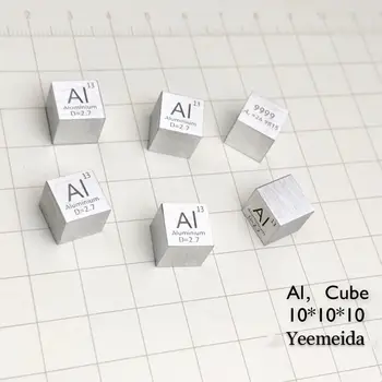 5pc 99.95% Aukšto Grynumo Aliuminio AI 2.7 g Raižyti Elementų Periodinės Lentelės 10mm Kubas