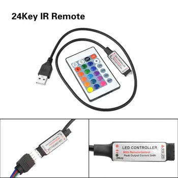 5V USB Power LED TV Juostelės šviesos MINI24K RGB 5050 SMD 30LEDs/m TELEVIZIJA Darbastalio Apšvietimas & Šališkumo apšvietimas 0.5 M 1M 2M IP20 Nėra atsparus Vandeniui