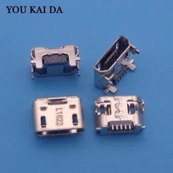 5vnt Mini Micro USB Įkrovimo lizdas Jungties lizdo elektros kištuką dokas 5pin moterų remonto dalių SĄRAŠAS 2X 