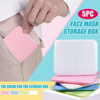 5vnt nešiojamų kaukė saugojimo krepšys (be kaukės), siekiant išvengti taršos Lauko kaukė laikymo dėžutė yra kompaktiškas porta mascari naują 50*