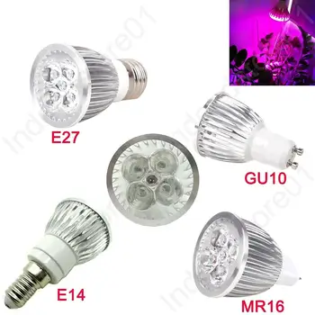 5W 5 šviesos Diodai (3 Mėlynos ir 2 Raudonos) AC 85-265V LED Augalų Auga Šviesos diodų (LED) Lemputės Šviesos Downlight Augalų Lemputės Kambarinių Gėlių, Augalų