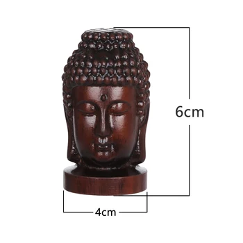6 cm Budos Skulptūra Mediniai Sakyamuni Tathagata Statulėlės Raudonmedžio Indija, Budos Galva Statula Amatų Dekoratyvinis Ornamentas