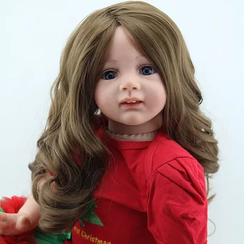 60CM Kūdikis Reborn Lėles realios Žaislai Tikroviška Silikono Lėlės Dėvėti Kalėdų Drabužius Mergina Partneris Pliušinis Žaislas Su Ilgi Banguoti Plaukai