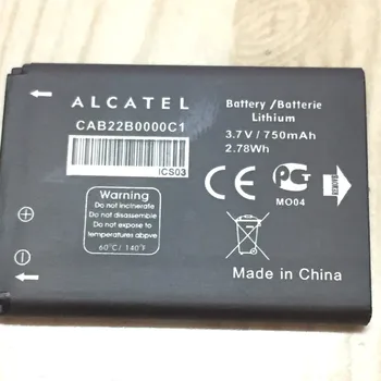 750mAh Baterija ALCATEL OT-2012D/103/103A/105/105A/CAB3010010C1/CAB30M0000C1/CAB22B0000C1 + stebėti kodas