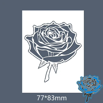 77*83mm Žydi rožės naujos Metalo Pjovimo Miršta dekoro kortelę 