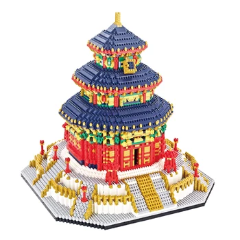 7800Pcs Pasaulyje Garsaus Architektūros Modelis Diamond Blokų, Plytų Pastatas Žaislas Vaikams, Švietimo Žaislai Dovana - Temple Of Heaven