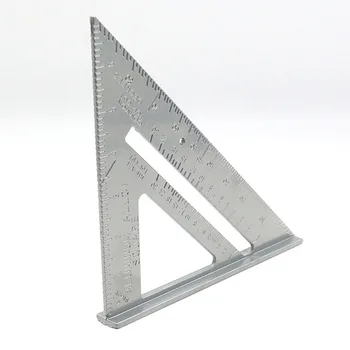 7Inch Aliuminio Lydinio stačiu Kampu Valdovas Trikampio Matavimo Medienos apdirbimo Įrankis TN88