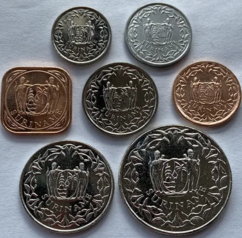 7pcs Surinamas monetos 1979-metų originalios monetos Retų monetų rinkinį UNC