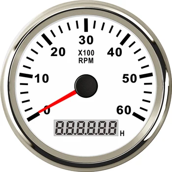 85mm Vandeniui Tachometras, Valtis 0~6000 RPM, Sunkvežimių, Automobilių, Motociklų Dyzelinas Variklio Tacho Metrų RPM Daviklis skaitmeninis Hourmeter Su Laidu