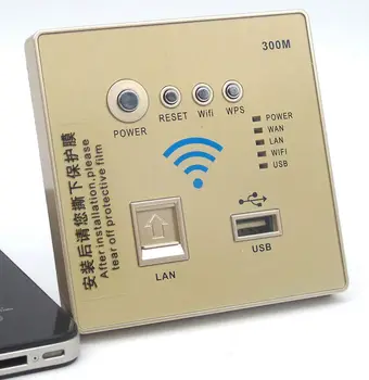 86 tipo Namuose Pažangaus Belaidžio ryšio Lizdo Skydelis WiFi Router Kartotuvas 300Mbps su USB LAN 3G