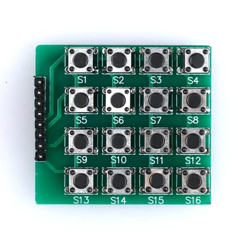 8pin 4x4 Mikro Jungiklis) Matrica 16 Klavišus Mygtuką Klaviatūros Klaviatūros Breadboard Modulis MCU už arduino 