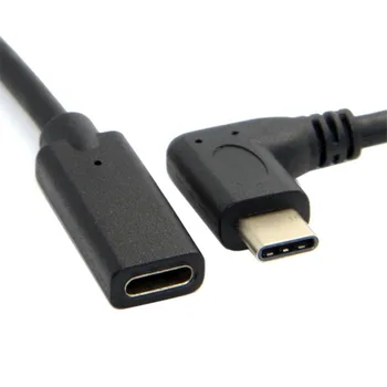 90 Laipsnių Kairėje ir Dešinėje Kampu USB-C USB 3.1 C Tipo Vyrų ir Moterų Pratęsimo Duomenų Kabelį, skirtą Planšetinį kompiuterį 