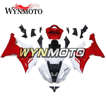 ABS Įpurškimo Plastikų Visą Purvasargiai, Skirtas Yamaha YZF R6 Metų 2008 - 08-15 2016 16 Motociklo Lauktuvės Rinkinys Raudona Balta Kėbulo