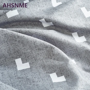 AHSNME Labai Komfortas Paprasta Geometrinis Modelis & Pilka Patalynės Komplektas Amerikos Dydis, Tinkamas Karalius ir Karalienė Antklodė Padengti Namų Tekstilė