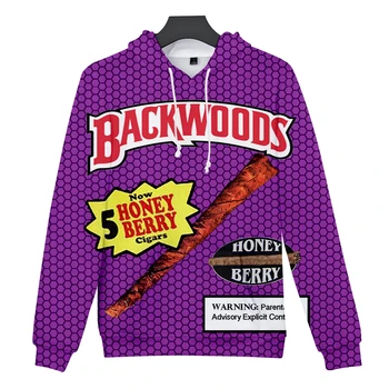 Aikooki Karšto Pardavimo Backwoods 3D Hoodies Vyrų/moterų Rudens Mados Populiariausių Hip-Hop Hoodie 3D Spausdinimo Backwoods Susagstomi megztiniai