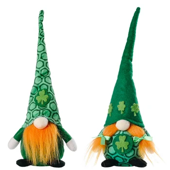 Airijos Kovo Festiva Dieną Gnome Leprechaun Shamrock Rankų Darbo Švedų Tomte Pliušiniai Žaislai Lėlės Namų Puošyba