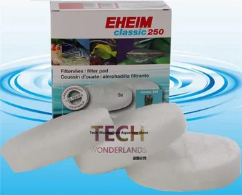 Akvariumo filtras medvilnės žuvų bako filtro medžiaga EHEIM classic 250/350/600 barelį filtro žiniasklaidos 3 vnt skaidraus vandens