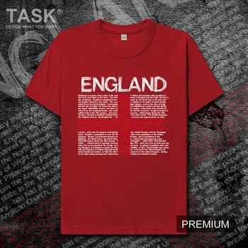 Anglijos anglų kalba ENG JK nacionalinė rinktinė t shirt mens Mados viršų trumpomis Rankovėmis sporto drabužiai naujas vasaros medvilnės Atspausdintas t-shirt banga