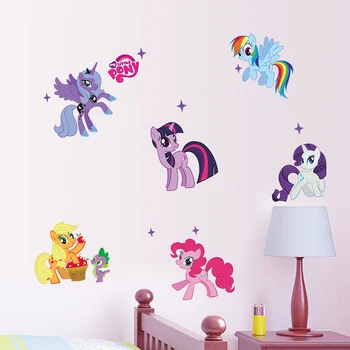 Animacinių filmų sienų lipdukai vaikams kambariai vaikams, miegamasis, sienos lipdukai mergaitės kambario dekoro gimtadienio dovana šaldytuvas dekoras