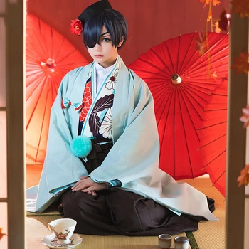 Anime Black Butler Kuroshitsuji Ciel Phantomhive Cosplay Kostiumų Kimono Apranga, Karnavaliniai Kostiumai Helovinas Šalis Moterims/Vyrams