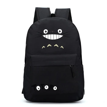 Anime Cartoon Totoro Studentų Kuprinės Drobės Pečių Krepšiai, Unisex Kuprinę, Nešiojamas, Laisvalaikio Kuprinės