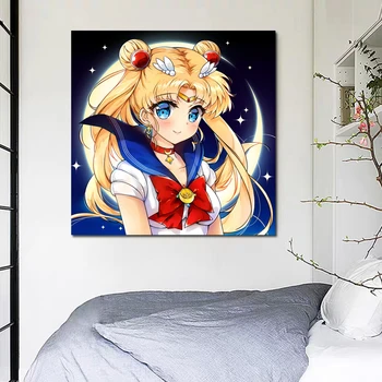 Anime Sailor Moon Meno Tapetai Aliejaus Tapybai Plakatai Modernios Sienos Meno Tapybos Drobės Nepakartojama Dovana Meno Sienos, Namo Apdailos