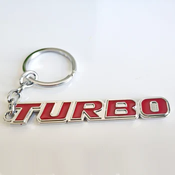 ANTINIYA 3D metalo TURBO Emblema Keychain paketų prižiūrėtojų raktinę Raktų Žiedas Auto 
