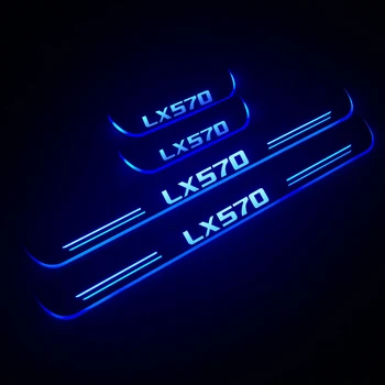 AOGENIU LED Durų Slenksčio Dėl LEXUS LX 570 URJ 200 2008-2020 Nusitrinti Plokštė, Akrilas Durų Slenksčių Automobilių Sveiki Žibintai Lipdukas Priedai
