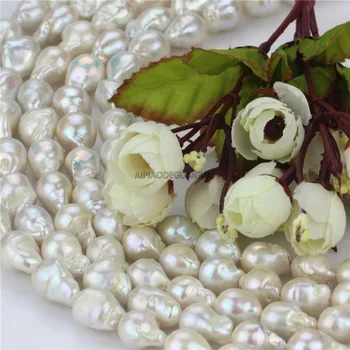 APDGG Originali Gamtos 12-14*18-24mm AA balta baroko perlas sruogos prarasti karoliukai moterų lady papuošalai 