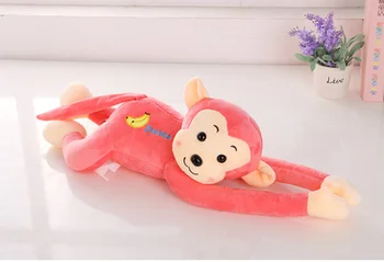 Apie 55cm rožinė beždžionė,minkštos lėlės mesti pagalvę gimtadienio dovana b0904
