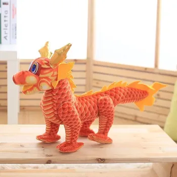 Apie 60cm kinijos tranditional gyvūnų raudona animacinių filmų dragon pliušinis žaislas, lėlė, minkšta pagalvė gimtadienio dovana w2539