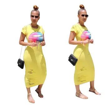 Apvalios kaklo suknelės moterims vasaros Spausdinti Atsitiktinis suknelė tuščiaviduriai iš Liesas Elastinga mados Drabužių streetwear ištaigingas dėvėti