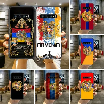 Armėnijos Vėliava, Telefono dėklas Dangtelis Skirtas SamSung Galaxy S Pastaba 7 8 9 10 20 Uitra Plus E Lite juoda Juoda Hoesjes Minkštas Bamperis 3D
