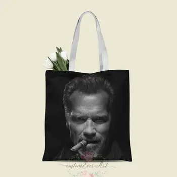 Arnoldas Schwarzeneggeris nešti maišą užsakymą canvas tote krepšiai moterų mokytojų Gimtadienio Maišus Dovanų Maišelis asmeninį dovanos