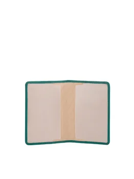 ASKENT обложка для паспорта натуральная с декоративным тиснением кожа O 50 SE-GRE зеленый цвет