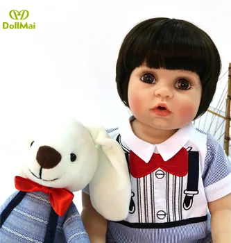 Atgimsta Lėlės 56cm Išskirtinės Silikono vinilo reborn baby doll, kaip naujagimis berniukas, mergaitė atgimsta bamblys kūdikiams gyvas Bonecas atgimsta