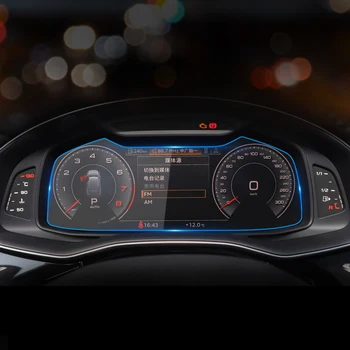 Audi Q8 2018 2019 2020 Grūdintas Stiklas Automobilių GPS Navigacijos Kino prietaisų Skydelio Ekranas Screen Protector Kino Lipdukas Priedai
