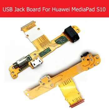 Audio jungtis ir USB Įkroviklio Lizdas Valdybos Flex calble Už Huawei MediaPad 10 Saitą+ S10-231U 233L 231W Įkrovimas USB&Vibratorius Flex kabelis