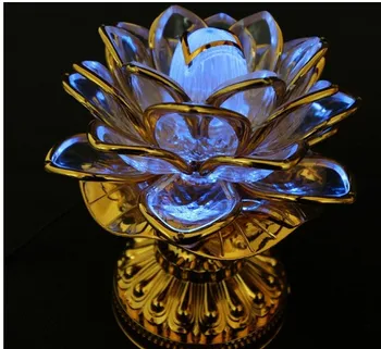 Auksinis Buda Muzikos Garsiakalbis Šviesos Gėlių Išgalvotas Spalvinga Keitimas LED Lotoso Gėlė, Romantiškas Vestuvių Dekoravimas Šalies Lempos