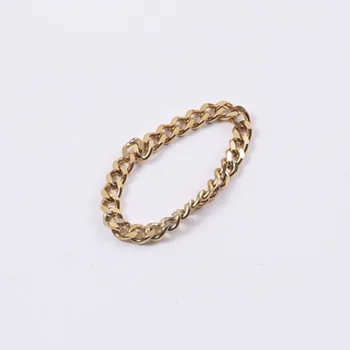 Aukso, nerūdijančio plieno, grandinės žiedas moterims punk minimalistinio kietas žiedas egirl eboy y2k papuošalai