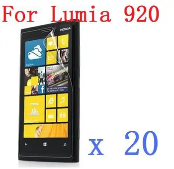 Aukštos Clear Screen Protector For Nokia Lumia 920 Aišku Kristalų Padengti Plėvele +Skudurėliu X 20 VNT.
