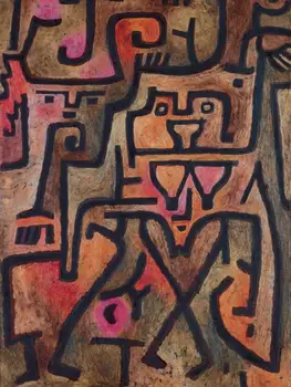 Aukštos kokybės Aliejaus tapybos Drobės Kopijos, Miško Ragana (1938) Paul Klee Dažymas rankomis dažyti
