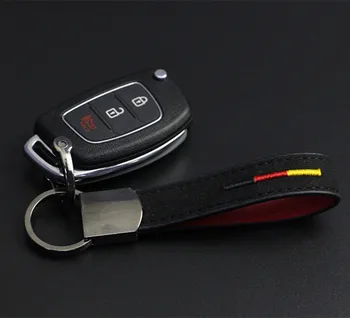 Aukštos kokybės Automobilių key chain odos nacionalinės vėliavos key chain lydinio Hyundai elantra ix35 solaris akcentas i30 ix25 priedai