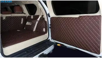 Aukštos kokybės, Pilnas komplektas kamieno kilimėliai & back durų kilimėlis Toyota Land Cruiser 150 Prado 7 sėdimos vietos 2018-2010 linijinių krovinių įkrovos kilimai