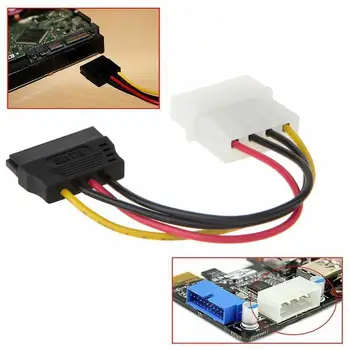 Aukštos Kokybės Vyrai Moterys 4-pin Maitinimo Ratai Adapteris Tiekia Kompiuteris Molex Jungties Kabelis Buitinių SATA IDE 15-pin A5R2