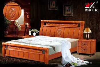 Aukštos kokybės Ąžuolo lova, Miegamojo baldai lovos gamyklos kaina Ąžuolo lovos 4